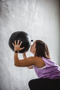 Jackie während Wall Balls
